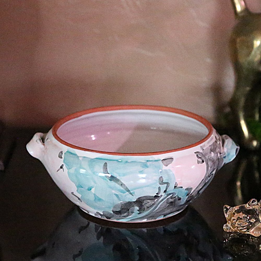 Handmade Ceramic Artisan Signed Casserole Dish